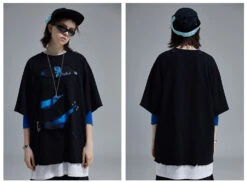 A SQUARE ROOT "Sliced" Layered Tee(A Square Root Slicedlayered Tee) -Youth Urban Wear ASRSLT12