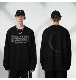 BJHG 3M Reflective Crescent Moon Sweatshirt(Bjhg 3m Reflective Crescent Moon Long Sleeve) -Youth Urban Wear BJHG3MReflectiveCrescentMoonLongSleeve 12