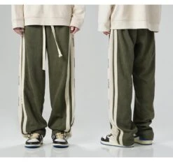 BJHG Velour Wideleg Lounge Pants(Bjhg Velour Wideleg Lounge Pants) -Youth Urban Wear BJHGStripedLogoOversizedSweatpants 10