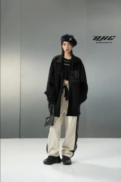 BJHG Velour Wideleg Lounge Pants(Bjhg Velour Wideleg Lounge Pants) -Youth Urban Wear BJHGStripedLogoOversizedSweatpants 20