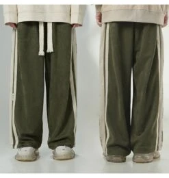 BJHG Velour Wideleg Lounge Pants(Bjhg Velour Wideleg Lounge Pants) -Youth Urban Wear BJHGStripedLogoOversizedSweatpants 31