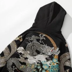Embroidered Dragon Hoodie(Embroidered Dragon Hoodie) -Youth Urban Wear EmbroideredDragonHoodie 13