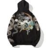 Embroidered Dragon Hoodie(Embroidered Dragon Hoodie) -Youth Urban Wear EmbroideredDragonHoodie 2