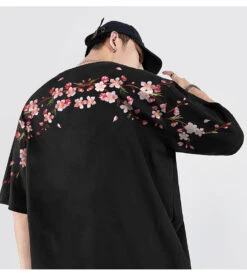 Sakura Flowers Embroidered Tee(Sakura Flowers Embroidered Tee) -Youth Urban Wear H11dba550f35e4fefb4c710b2932f15cey
