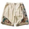 Embroidered Floral Patchwork Shorts(Embroidered Floral Patchwork Shorts)