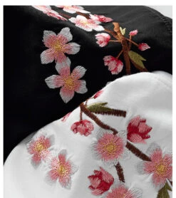 Sakura Flowers Embroidered Tee(Sakura Flowers Embroidered Tee) -Youth Urban Wear H321a4a96d60f47b1b96416cd686f765bM