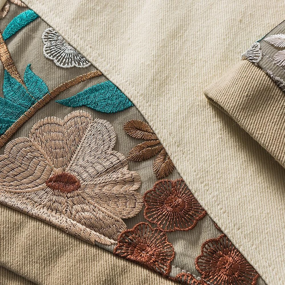 Embroidered Floral Patchwork Shorts(Embroidered Floral Patchwork Shorts) 7 Embroidered Floral Patchwork Shorts(Embroidered Floral Patchwork Shorts) - Image 5