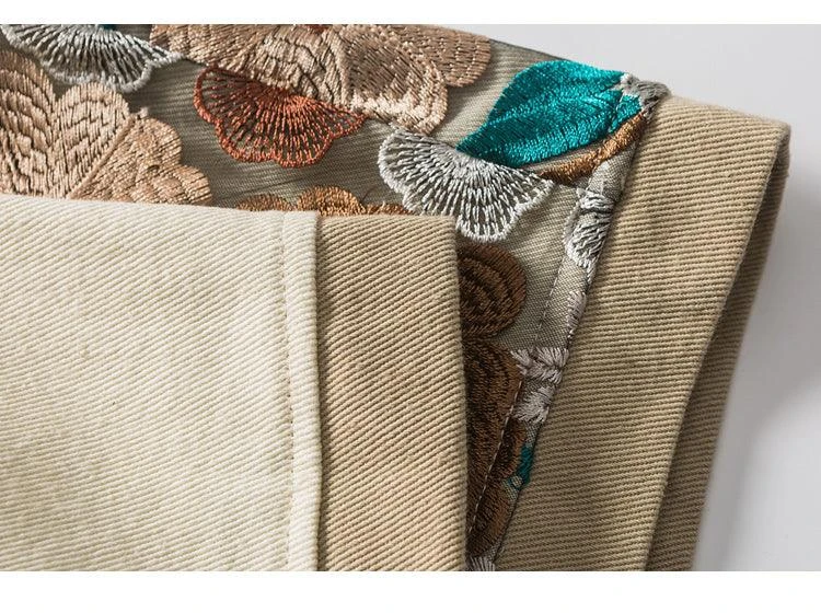 Embroidered Floral Patchwork Shorts(Embroidered Floral Patchwork Shorts) 9 Embroidered Floral Patchwork Shorts(Embroidered Floral Patchwork Shorts) - Image 7