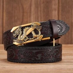 Embossed Z Dragon Pendant Leather Belt(Embossed Z Dragon Pendant Leather Belt) -Youth Urban Wear Hb46444af55af4a56981243f65cce262fz