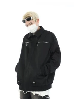 MaxDstr Star Zipped Work Jacket(Maxdstr Star Zipped Work Jacket) -Youth Urban Wear Hc0f7007478234fc8847145d0fa2e84aeV 1