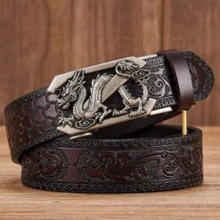 Embossed Z Dragon Pendant Leather Belt(Embossed Z Dragon Pendant Leather Belt) -Youth Urban Wear Hed426405ed0d44beb9c63ccd18e4e87aA