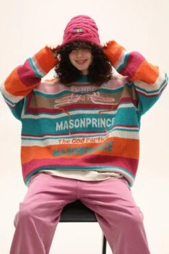 MASONPRINCE Multi Color Alpaca Knit Sweater(Masonprince Multi Color Alpaca Knit Sweater) -Youth Urban Wear MASONPRINCEMultiColorAlpacaKnitSweater 13