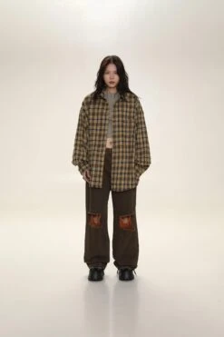 MASONPRINCE Boxy Plaid Carpenter Shirt(Masonprince Boxy Plaid Carpenter Shirt) -Youth Urban Wear MASONPRINCEOversizedWorkersFlannel 8