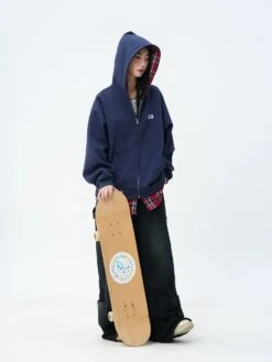 JUMPNEXT Layered Plaid Lined Zip Jacket(Jumpnext Layered Plaid Lined Zip Hoodie) -Youth Urban Wear O1CN0101O9jW1Zmb2qN9EoO 2126143237