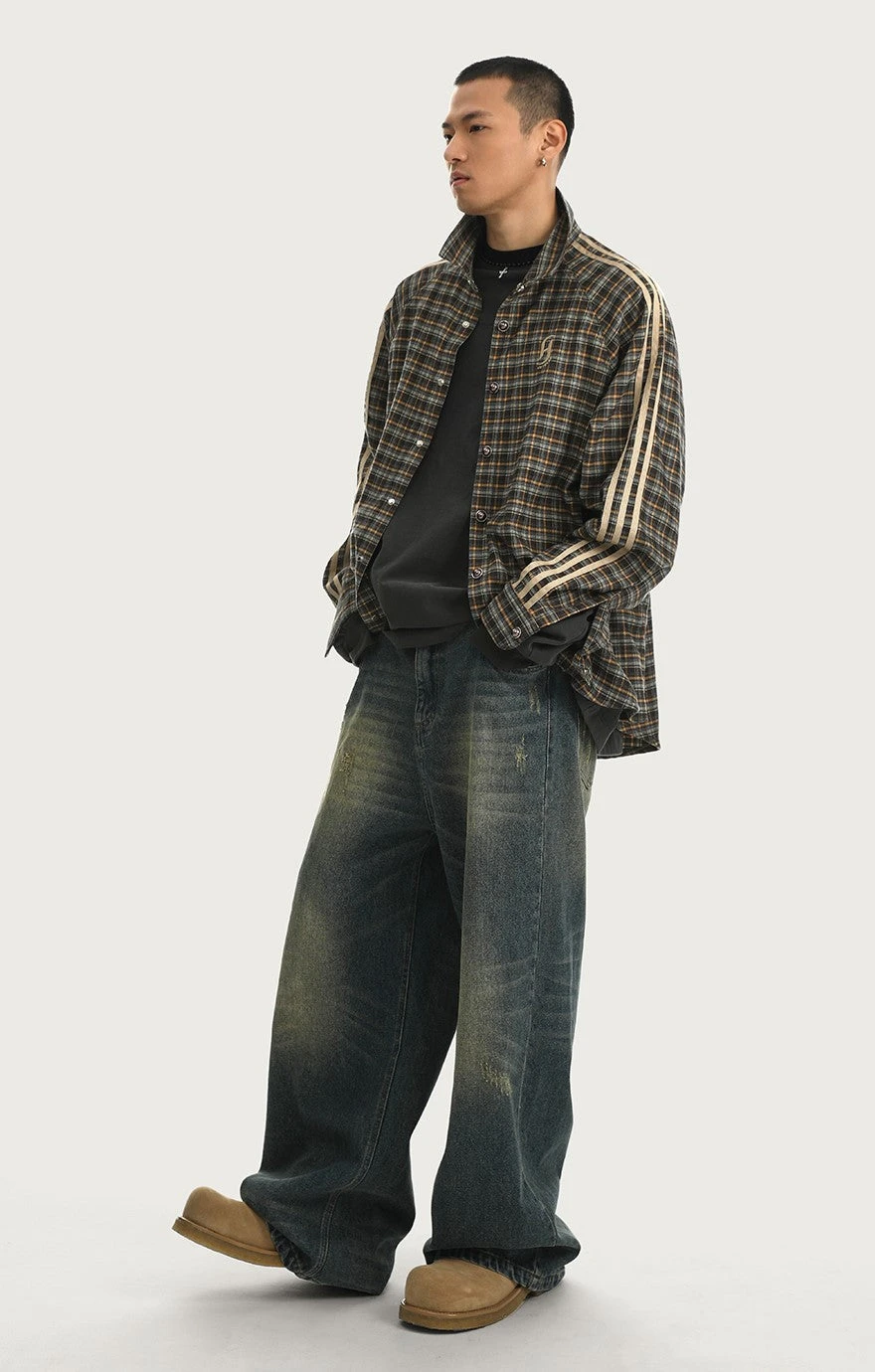 JHYQ Retro Striped Flannel(Jhyq Retro Striped Flannel) 5 JHYQ Retro Striped Flannel(Jhyq Retro Striped Flannel) - Image 3