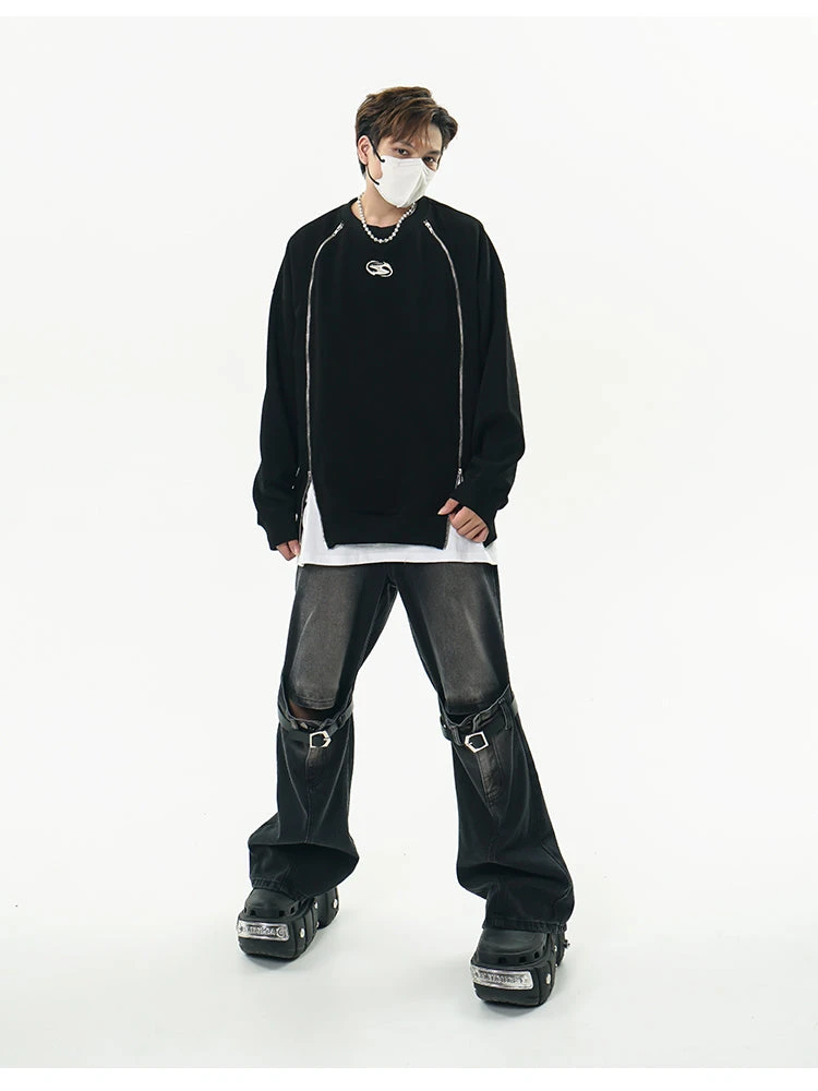 GCINIM Faded Buckle-Knee Jeans(Gcinim Faded Buckle Knee Jeans) 14 GCINIM Faded Buckle-Knee Jeans(Gcinim Faded Buckle Knee Jeans) - Image 12