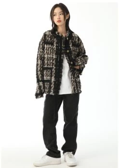 King Prince Retro Tweed Plaid Jacket(King Prince Retro Tweed Plaid Jacket) -Youth Urban Wear O1CN0124lcGb2AqqKLUKKJm 2199858255