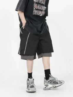 MRNEARLY Layered Zip Shorts(Mrnearly Layered Zip Shorts) -Youth Urban Wear O1CN013DSd3X1VQpXE7bgsi 2434502648