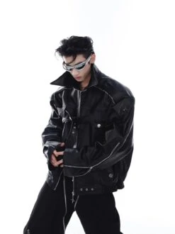 CulturE Pin-Buckle Biker Jacket(Culture Pin Buckle Biker Jacket) -Youth Urban Wear O1CN013MOIWY2MtNv8K3aGa 2209343059885