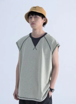 Mentmate Contrast Stitched Sleeveless Tee(Mentmate Contrast Stitched Sleeveless Tee) -Youth Urban Wear O1CN013vx5rO1wMhmS3eUyO 2671586294