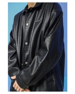 BJHG Croc Faux-Leather Biker Jacket(Bjhg Croc Faux Leather Biker Jacket) -Youth Urban Wear O1CN013wg98h1eVFqbyl4Nn 544323876