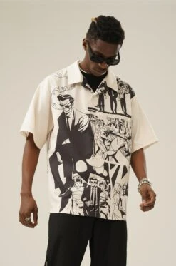 EMPTY REFERENCE "Comic" Button-Up Shirt(Empty Reference Comic Button Up Shirt)