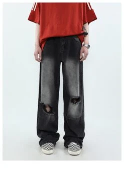 MRNEARLY Vintage Washed Ripped Jeans(Mrnearly Vintage Washed Ripped Jeans) -Youth Urban Wear O1CN015YQzlC1VQpcvMiF1l 2434502648