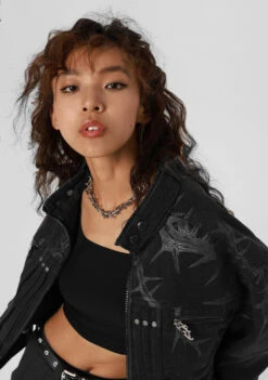 JHYQ Embossed Thorn Heavyweight Jacket(Jhyq Embossed Thorn Heavyweight Jacket) -Youth Urban Wear O1CN016UwJM425AdpaQVrDJ 2213986157486