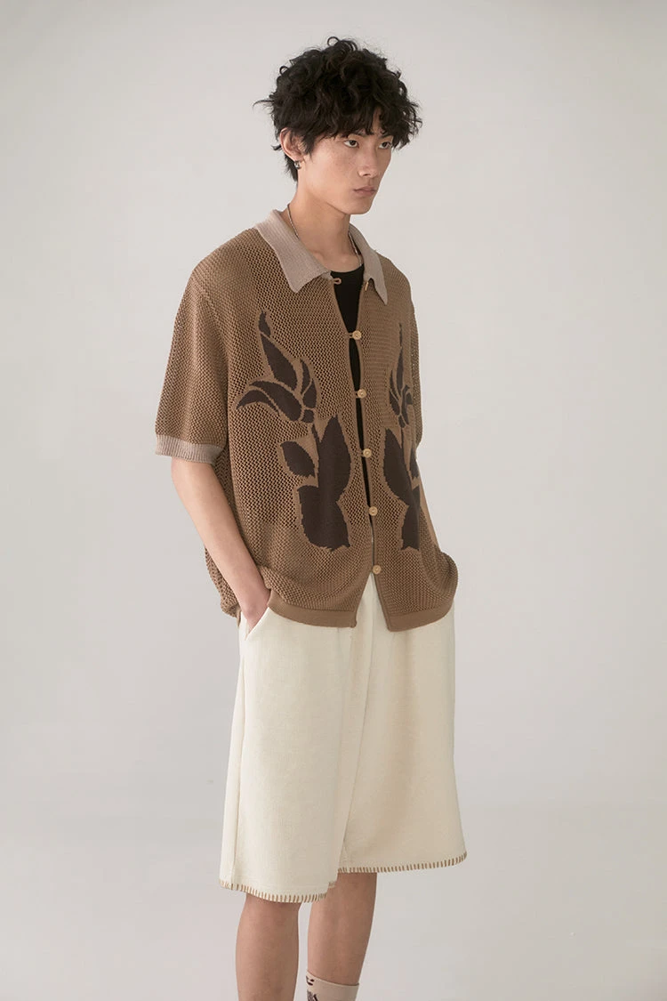 PHYSBOY Retro Leaf Crochet Button-Up(Physicalboy Retro Leaf Crochet Button Up Shirt) 12 PHYSBOY Retro Leaf Crochet Button-Up(Physicalboy Retro Leaf Crochet Button Up Shirt) - Image 11