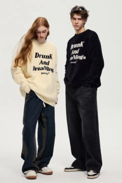 ICONSLAB "DrunK And DreaMing" Sweater(Iconslab Drunk And Dreaming Sweater) -Youth Urban Wear O1CN01719hsB1fQ39bqx11d 2209662684000