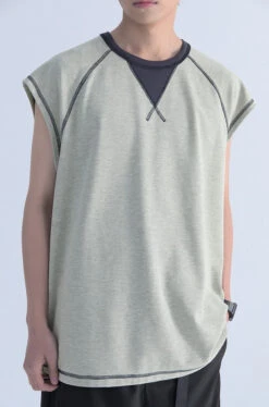 Mentmate Contrast Stitched Sleeveless Tee(Mentmate Contrast Stitched Sleeveless Tee) -Youth Urban Wear O1CN017KMFrV1wMhmXQ22VK 2671586294