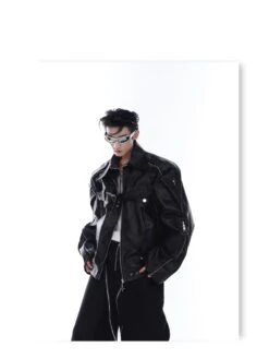 CulturE Pin-Buckle Biker Jacket(Culture Pin Buckle Biker Jacket) -Youth Urban Wear O1CN017TwGuh2MtNurOIlkr 2209343059885