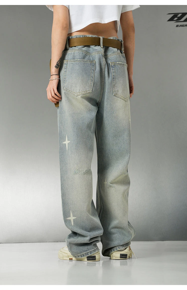 BJHG Star Spike Washed Denim Jeans(Bjhg Star Spike Washed Denim Jeans) 15 BJHG Star Spike Washed Denim Jeans(Bjhg Star Spike Washed Denim Jeans) - Image 13