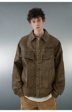 BJHG Vintage Motorcycle Jacket(Bjhg Vintage Motorcycle Jacket)