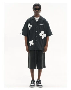 HARSH And CRUEL Solitary Flower Button-Up(Harsh And Cruel Solitary Flower Button Up) -Youth Urban Wear O1CN018P0SuH2ITV0kdkIA5 2139609287