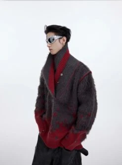 CulturE Contrast Textured V-Neck Sweater(Culture Contrast Textured V Neck Sweater) -Youth Urban Wear O1CN018Qp0uP2MtO0pSg4QK 2209343059885