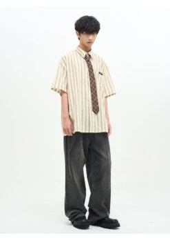 77F7GHT Striped Collar Shirt(77f7ght Striped Collar Shirt) -Youth Urban Wear O1CN018ZO8SL1r3OwVIzx5i 1124265575