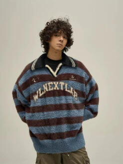 WLNEXT Logo Collared Sweater(Wlnext Logo Collared Sweater)