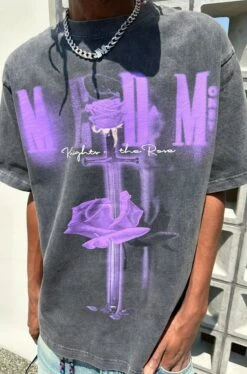 MEDM Vintage Washed "Sword & Rose" Tee(Medm Vintage Washed Sword Rose Tee) -Youth Urban Wear O1CN018nVNHJ23XsedEPRBa 732787266