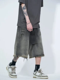 WLNEXT Vintage Raw Edge Denim Shorts(Wlnext Vintage Raw Edge Denim Shorts) -Youth Urban Wear O1CN0195W0uu1r3Op7IKRFT 1124265575