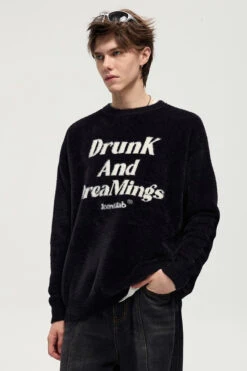 ICONSLAB "DrunK And DreaMing" Sweater(Iconslab Drunk And Dreaming Sweater)