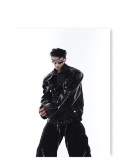 CulturE Pin-Buckle Biker Jacket(Culture Pin Buckle Biker Jacket) -Youth Urban Wear O1CN019GIqba2MtNv2NO3FV 2209343059885