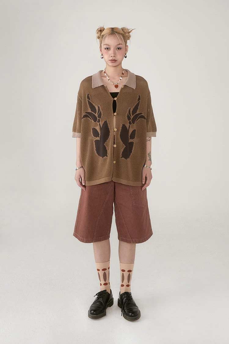 PHYSBOY Retro Leaf Crochet Button-Up(Physicalboy Retro Leaf Crochet Button Up Shirt) 15 PHYSBOY Retro Leaf Crochet Button-Up(Physicalboy Retro Leaf Crochet Button Up Shirt) - Image 14