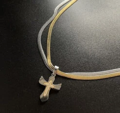 HEIMA Two-Tone Cross Necklace(Heima Two Tone Cross Necklace) -Youth Urban Wear O1CN01AGB7Lg1cLygHlEPVa 2206723823585