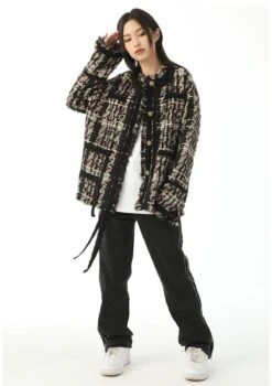 King Prince Retro Tweed Plaid Jacket(King Prince Retro Tweed Plaid Jacket) -Youth Urban Wear O1CN01BcP3Im2AqqKOlkwhp 2199858255