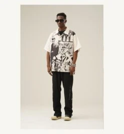 EMPTY REFERENCE "Comic" Button-Up Shirt(Empty Reference Comic Button Up Shirt) -Youth Urban Wear O1CN01DHxUl41h8lD4Ox0u4 668204233