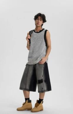 JHYQ Ripped Grunge Capri Cut Denim Shorts(Jhyq Ripped Grunge Capri Cut Denim Shorts) -Youth Urban Wear O1CN01DoAouc25Adu3YzVPI 2213986157486