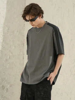 NOSAW Two-Tone Spliced Tee(Nosaw Two Tone Spliced Tee)