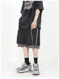 MRNEARLY Layered Zip Shorts(Mrnearly Layered Zip Shorts) -Youth Urban Wear O1CN01FVuZM31VQpX8hqRBS 2434502648