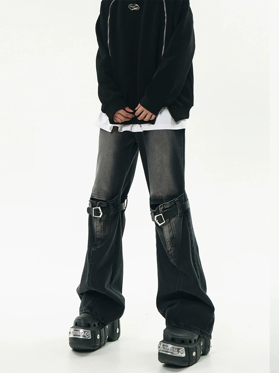 GCINIM Faded Buckle-Knee Jeans(Gcinim Faded Buckle Knee Jeans) 7 GCINIM Faded Buckle-Knee Jeans(Gcinim Faded Buckle Knee Jeans) - Image 5